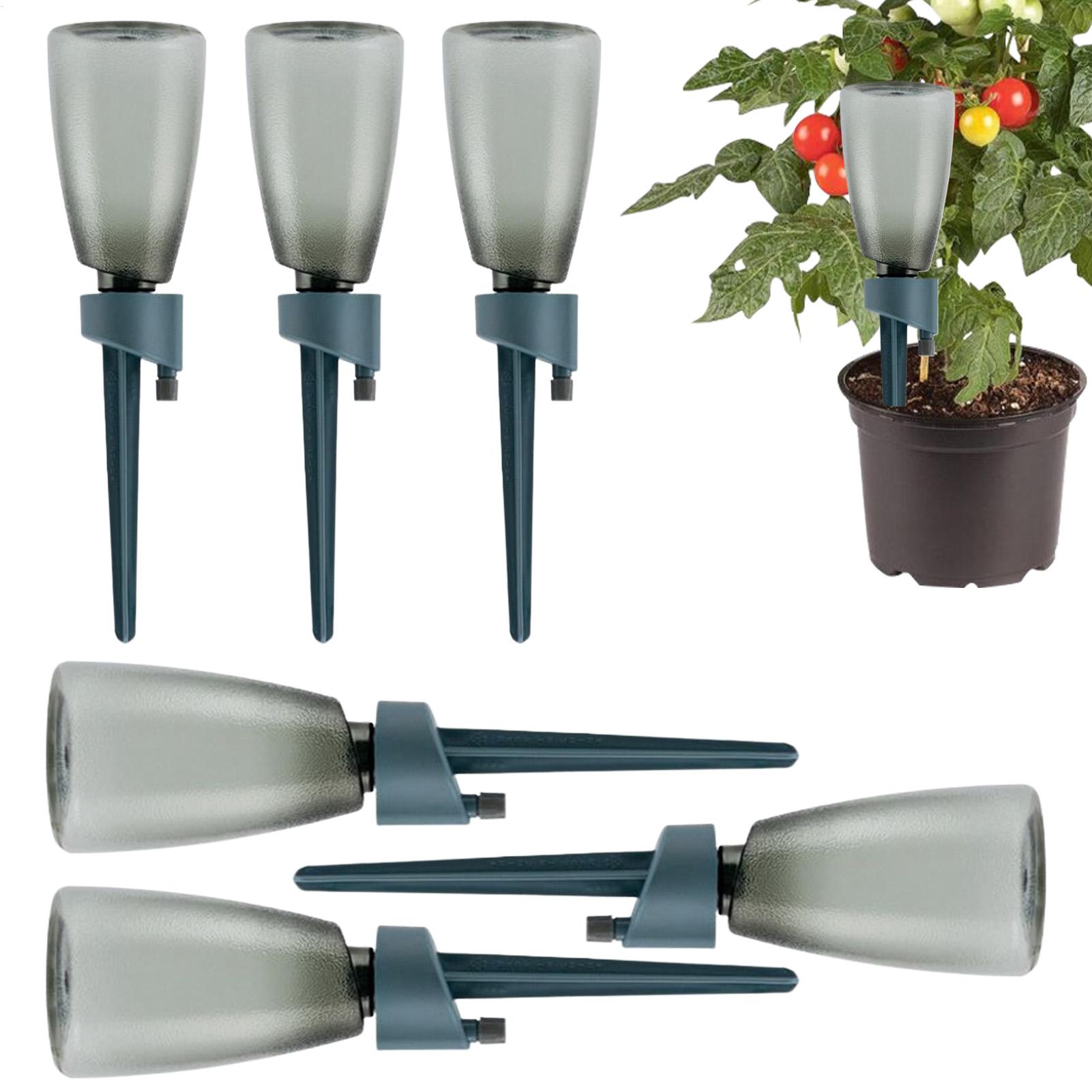 Self Watering Insert - ชุดรดน้ำอัตโนมัติ 6 ชิ้น สำหรับบ้านและสวน ระบบน้ำหยดสำหรับรดน้ำต้นไม้ ใช้งานได้ยาวนาน
