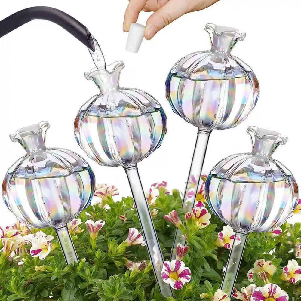 Self Watering Insert - หลอดรดน้ำต้นกระบองเพชรแบบอัตโนมัติ ขนาด 24 ซม. รูปทรงกระบองเพชร อุปกรณ์รดน้ำต้นไม้สำหรับต้นไม้ในบ้านและต้นไม้กระถางกลางแจ้ง