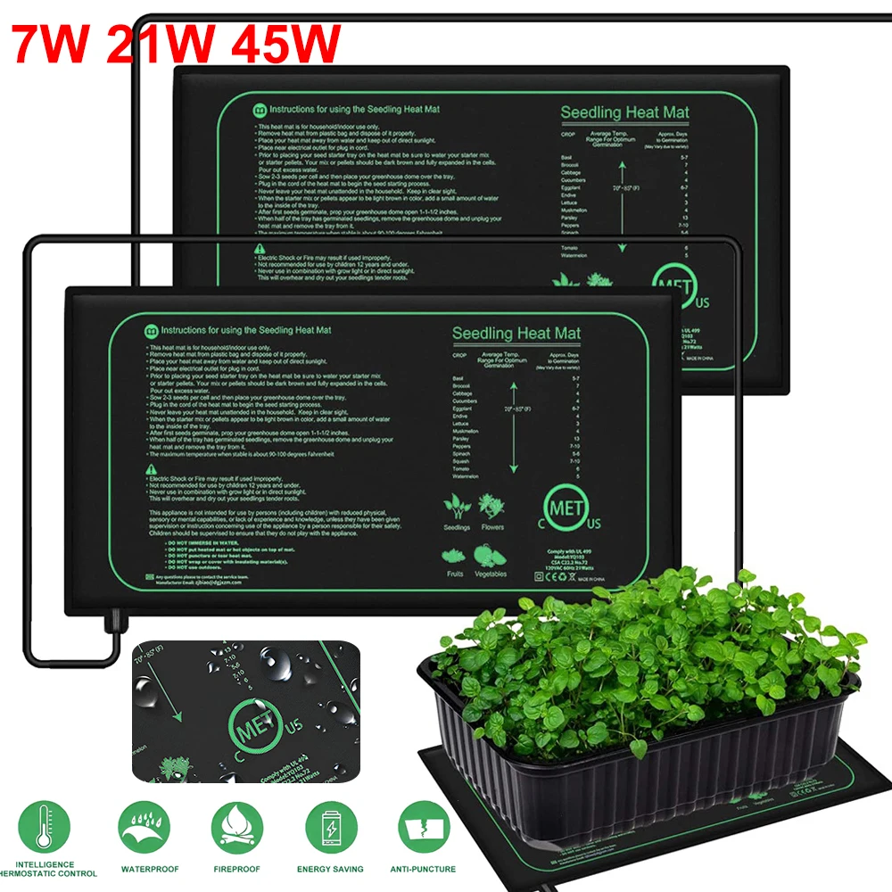 Rooting Gel Clone - แผ่นทำความร้อนสำหรับเพาะกล้าขนาด 10/25/50 ซม. สำหรับปลูกพืชในร่ม ป้องกันน้ำ ใช้สำหรับเพาะเมล็ด