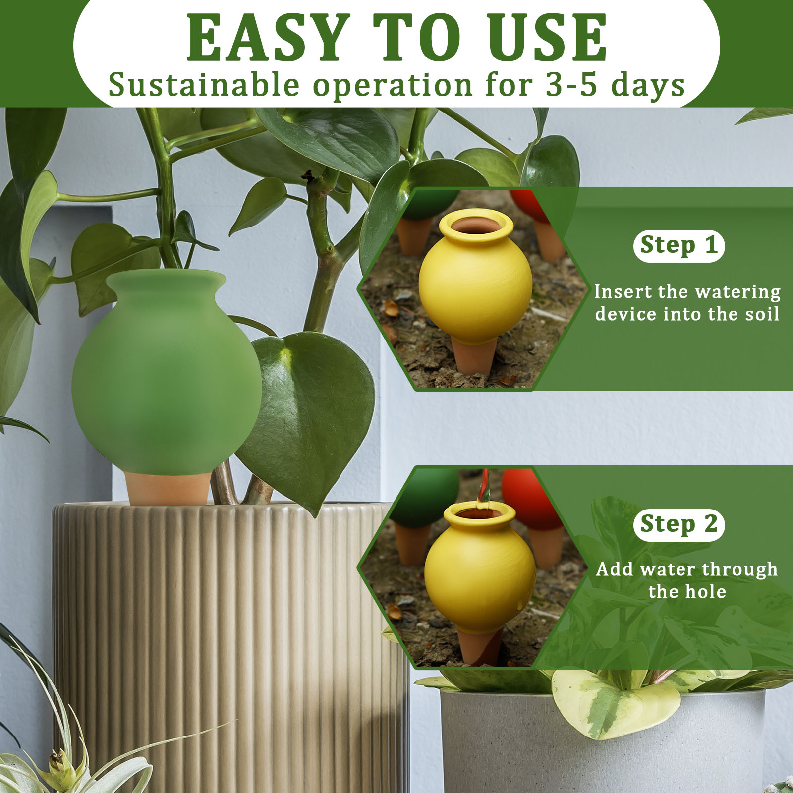 8 ชิ้น Terracotta Self Waterin - Self Watering Insert บทวิจารณ์และราคา