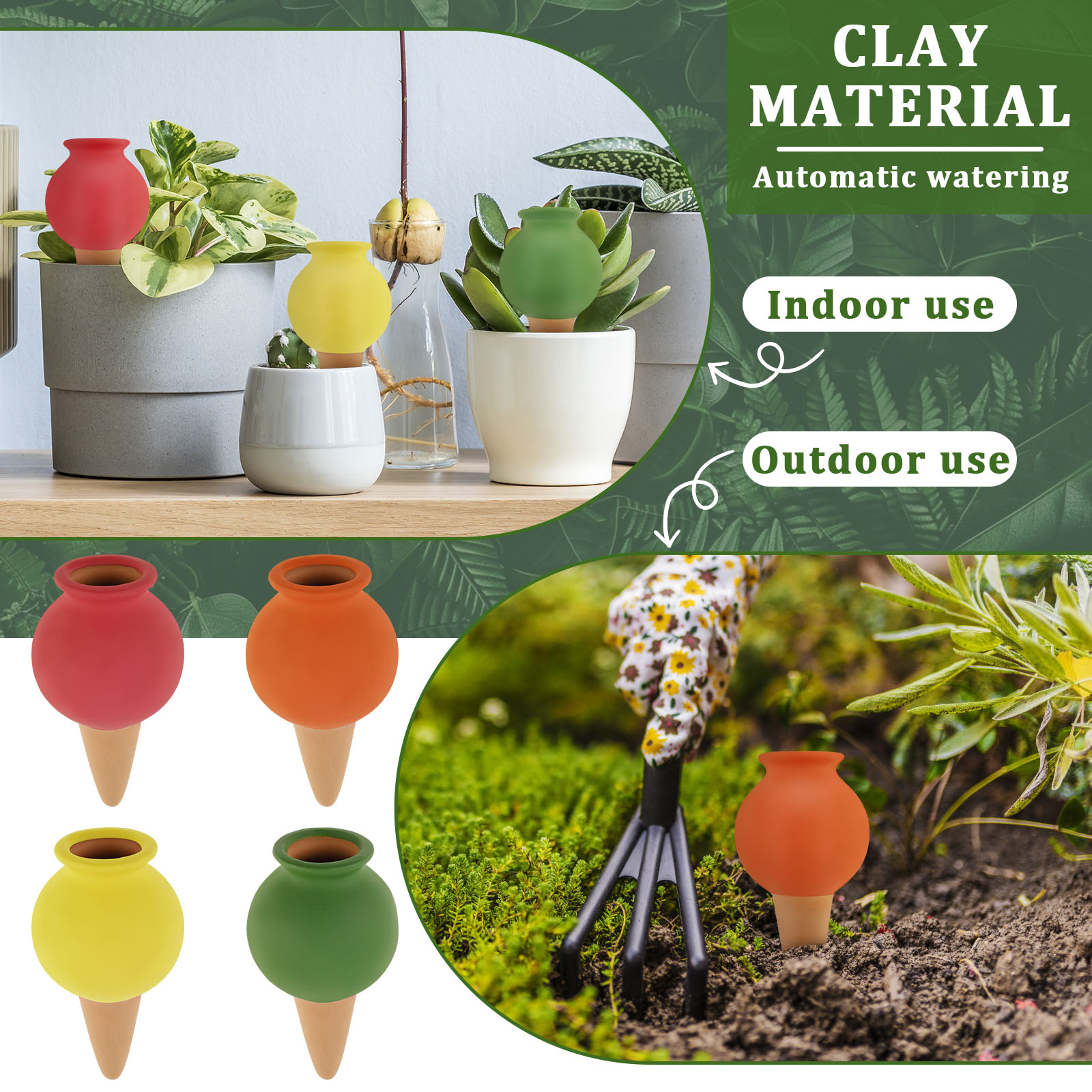 8 ชิ้น Terracotta Self Waterin - Self Watering Insert บทวิจารณ์และราคา