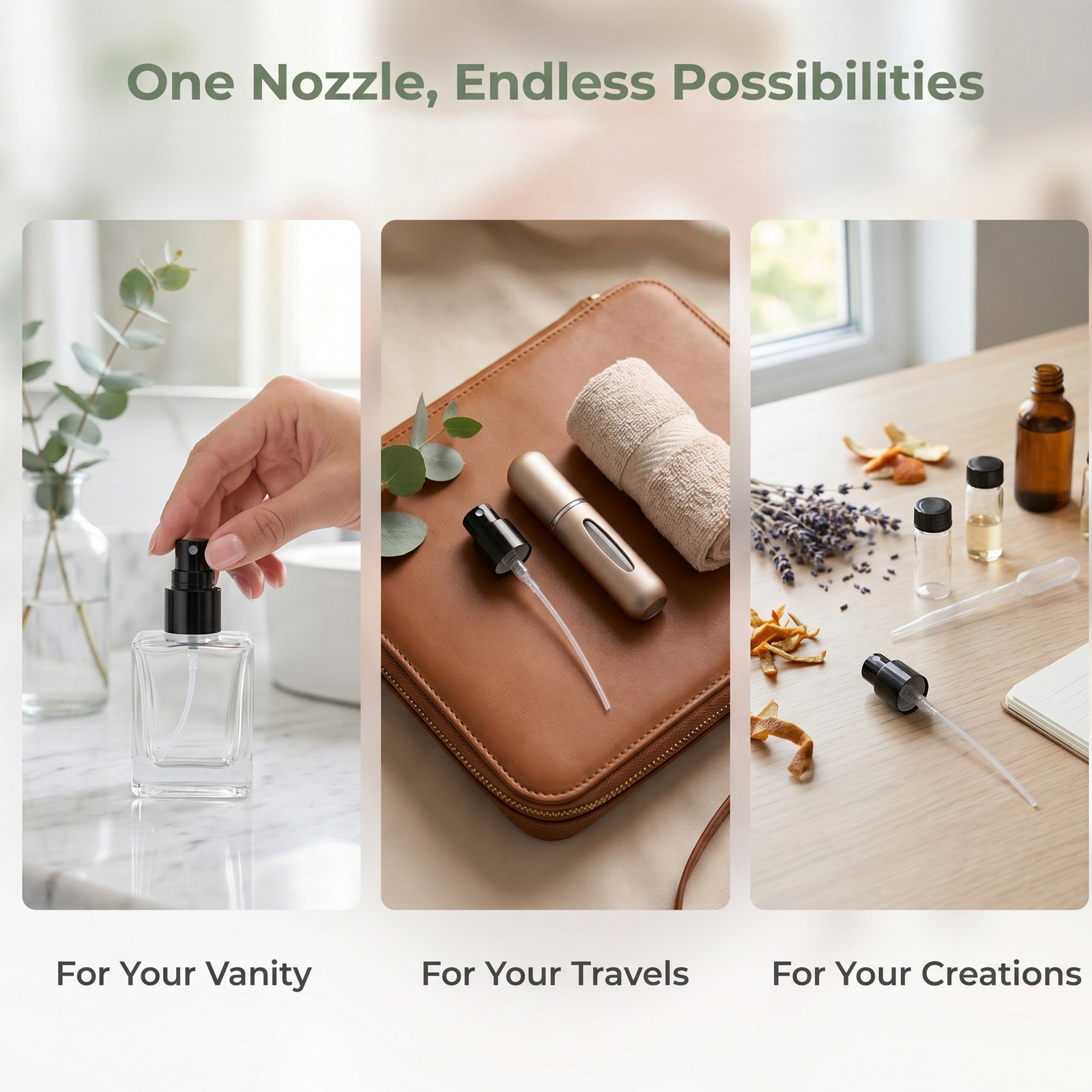 หัวฉีดน้ำหอมสีดำ 10 ชิ้น ขนาด  - Misting Bottle Fine บทวิจารณ์และราคา